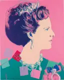 Andy Warhol, Queen Margrethe II of Denmark, from Reigning Queens (Royal Edition), 1985, Screenprint in colours with diamond dust, on Lenox Museum Board, the full sheet,