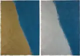 Andy Warhol, Shadows V, 1979, The set of two unique screenprints in colours with diamond dust, on Arches 88 paper, the full sheets,