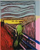 Andy Warhol, The Scream (after Munch), 1984, Unique screenprint in colours, on Lenox Museum Board, the full sheet,