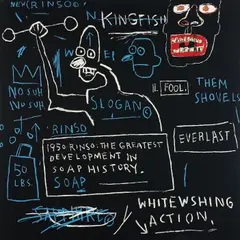 Rinso by Jean-Michel Basquiat, 1983/2001, Screenprint in colours, on wove paper, the full sheet,, sold Jun 2016