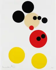 Mickey by Damien Hirst, 2014, Screenprint in colours with glaze, on wove paper, with full margins,, sold Jun 2016