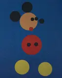 Mickey (Blue Glitter) by Damien Hirst, screenprint in colours with glitter, on wove paper, sold Jun 2016