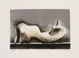 Henry Moore, Reclining Figure; Group in Industrial Landscape; Reclining Woman; and Three Seated Figures in Setting, 1974; and 1975, Four lithographs in colours, on Arches paper, with full margins,