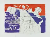 La Machine à coudre, for Hommage à Leonardo da Vinci (American Inventions) (The Sewing-Machine, for Homage to Leonardo da Vinci (American Inventions)) by Salvador Dalí, 1975, Drypoint with extensive hand-colouring in gouache, on BFK Rives paper, with full margins,, sold Jun 2016