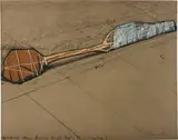 Wrapped Tree, Project by Christo & Jeanne-Claude, 1979, Lithograph in colours with collage of transparent polyethylene, fabric, twine, thread and staples, on Rag paper mounted , offered Jun 2016