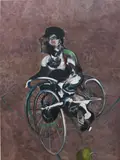 Francis Bacon, Portrait of George Dyer Riding a Bicycle, 1966/2015, Diasec mounted giclée print in colours, on Alu Dibond support, the full sheet,