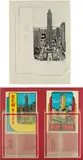 Joe Tilson, New York Decals 3 and 4; and Untitled (New York - Rockefeller Center), 1967, The set of two screenprints in colours, on wove paper, with wax-paper collage, the full sheets, together with a preliminary study for Decal 3 in pencil and Indian ink, on wove paper, the full sheet,