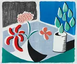 Red Flowers and Green Leaves, Separate, May by David Hockney, 1988, Hand-made print in colours executed on an office copier, on two sheets of Arches paper (as issued), the full sheets,, sold Jun 2016