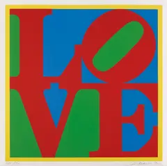 Heliotherapy Love by Robert Indiana, 1995, Screenprint in colours, on heavy wove, with full margins,, sold Jun 2016