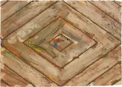 Untitled by Kenneth Noland, 1983, Monotype with hand-colouring and embossing, on heavy wove paper, the full sheet,, sold Jun 2016