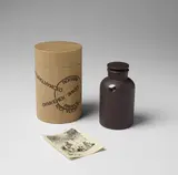 Joseph Beuys, Mirror Piece, from Mirrors of the Mind, 1975, Lacquered flask, with mirror-finished interior, containing iodine crystals, with accompanying card How to explain the iodine bottle to the Hares , and cylindrical cardboard container,