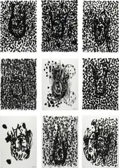 Suite 45 by Georg Baselitz, 1990, The complete portfolio of 21 offset lithographs, on Fabriano paper, the full sheets,, sold Jun 2016