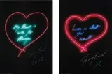 Tracey Emin, My Heart is With You Always; and Love is What You Want, 2015, Two offset lithographic posters in colours, on silk finish paper, the full sheets,