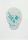 The Dead (Silver Gloss/Topaz Skull) by Damien Hirst, 2009, Foil block print in colours, on Arches 88 paper, with full margins,, sold Jun 2016