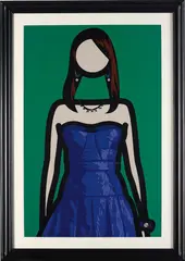 Ika (2) by Julian Opie, 2011, Inkjet print in colours, on Epson Premium Semigloss Photo paper dry-mounted to aluminium (as issued), the full sheet,, sold Jun 2016