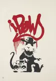 Gangsta Rat by Banksy, 2004, Screenprint in colours, on wove paper, with full margins,, sold Jun 2016