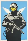Flying Copper by Banksy, 2003, Screenprint in colours, on wove paper, the full sheet,, sold Jun 2016
