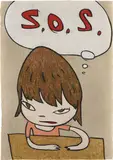 S.O.S. by Yoshitomo Nara, 2010, Ukiyo-e woodcut in colours, on Japan paper, the full sheet,, sold Jun 2016