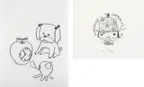 Yoshitomo Nara, Time Goes On; and Universal Soldier, 2002-04; and 2004, One photogravure and aquatint, and one etching, both on wove paper, both with full margins,