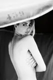 Ellen von Unwerth, Parasol, 1990, Gelatin silver print, printed 2016