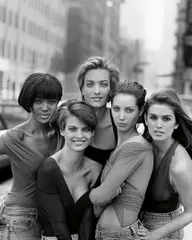 Peter Lindbergh, Naomi Campbell, Linda Evangelista, Tatjana Patitz, Christy Turlington and Cindy Crawford, New York, 1989, Chromogenic print, face-mounted to Plexiglas, printed 2008
