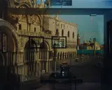 Abelardo Morell, Upright Camera Obscura Image of the Piazzeta San Marco Looking Southeast in Office, 2007, Archival pigment print