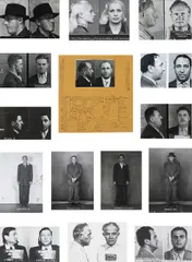 Anonymous, Collection of Criminal Mugshots, 1940s-1960s, Nineteen gelatin silver prints, one mounted to a police record, printing dates unknown