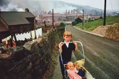 Wales (boy pushing carriage) by Bruce Davidson, 1965, Archival pigment print, printed later, sold Nov 2016