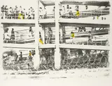Délio Jasse, Obra from Pontus, 2011, Photographic emulsion and watercolour on Fabriano watercolour paper, printed 2016