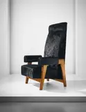 Le Corbusier and Pierre Jeanneret, Rare 'Court's President' armchair, designed for the High Court, Chandigarh