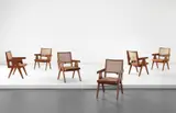 Le Corbusier and Pierre Jeanneret, Set of six armchairs, model no. PJ-AH-09-A, from the Mill Owners' Association Building, Ahmedabad