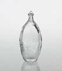 Maurice Marinot, Bottle, 1928, Acid-etched clear glass