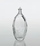 Bottle by Maurice Marinot, 1928, Acid-etched clear glass, offered Apr 2016