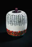 Unique 'Sogno' vase, from the 'Polvere' series by Yoichi Ohira, 2001, Hand-blown glass canes and murrine with powder inserts, partial battuto surface, sold Apr 2016
