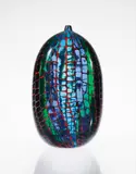 Unique vase by Yoichi Ohira, 2002, Hand-blown glass canes with powder inserts, sold Apr 2016