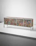 'Sushi Buffet' sideboard, from the 'Sushi' collection by Fernando Campana and Humberto Campana, 2011, Carpet, rubber, ethylene vinyl acetate (EVA), fabric, stainless steel, sold Apr 2016