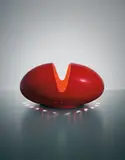Cesare Casati, Rare 'Uovo Orizzontale' table lamp, 1967, Glazed ceramic