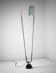 Yonel Lebovici, 'Épingle de Nourrice' standard lamp, 1980, Painted cast iron, chromium-plated tubular steel, chromium-plated steel