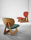 Junzo Sakakura, Pair of early lounge chairs, model no. 5016