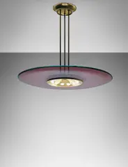 Ceiling light, model no. 1508 by Max Ingrand, circa 1954, Tubular brass, brass, painted metal, coloured glass, glass, sold Apr 2016