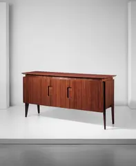 Rare sideboard by Ico Parisi, circa 1955, Indian rosewood-veneered wood, Indian rosewood, offered Apr 2016