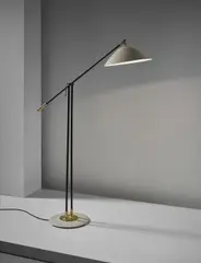 Adjustable standard lamp by Stilnovo, 1950s, Painted aluminium, painted cast iron, painted tubular brass, brass, sold Apr 2016