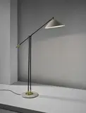 Stilnovo, Adjustable standard lamp, 1950s, Painted aluminium, painted cast iron, painted tubular brass, brass