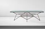 Giovanni Ferrabini, Dining table, 1952, Painted tubular iron, glass