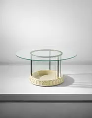 Coffee table by Osvaldo Borsani, circa 1940, Painted wood, brass, glass, sold Apr 2016