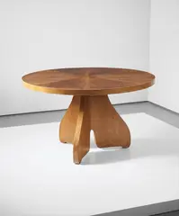 Dining table by Paolo Buffa, circa 1943, Oak, oak-veneered wood, sold Apr 2016