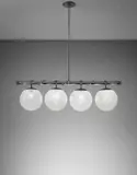 Chandelier, model no. 207 by Carlo Scarpa, 1931-1935, Chromium-plated brass, filigrana glass, sold Apr 2016