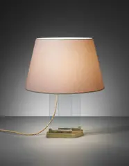 Table lamp by Jean-Michel Frank, circa 1927, Glass, bronze, paper shade, sold Apr 2016