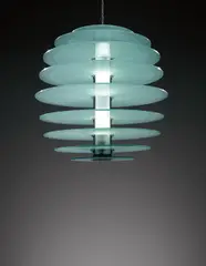 Early ceiling light by Gio Ponti, circa 1931, Chromium-plated metal, opaque glass, sold Apr 2016
