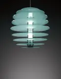 Early ceiling light by Gio Ponti, circa 1931, Chromium-plated metal, opaque glass, sold Apr 2016